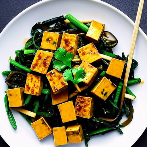 Stir-Fried Seaweed and Tofu