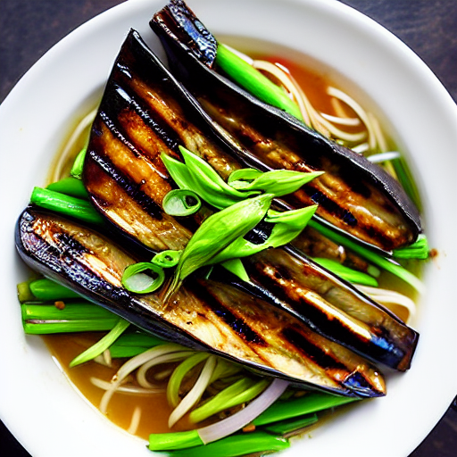 Cà Tím Nướng Mỡ Hành