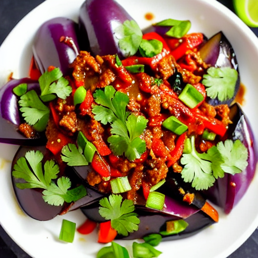 Chili Garlic Eggplant Salad