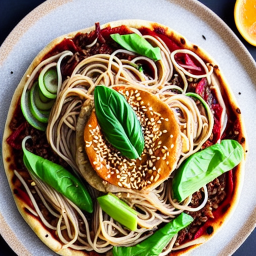 Soba Noodle Pizza