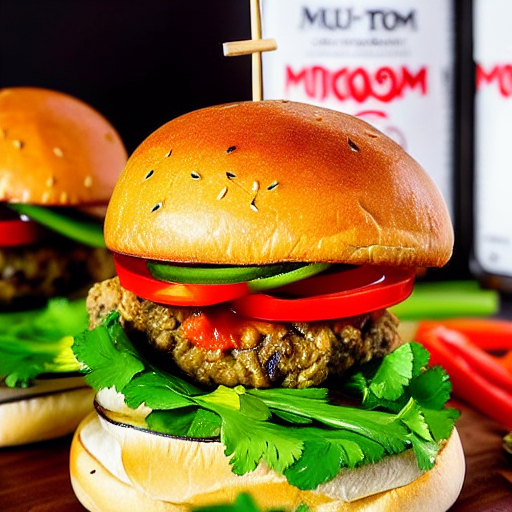 Tom Yum Mushroom Burger
