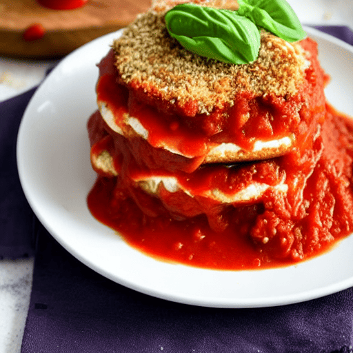 Eggplant Parmesan Stack
