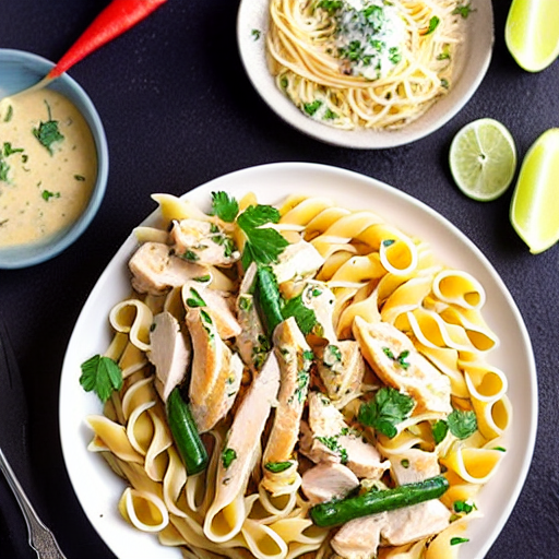 Pasta with Chicken Alfredo