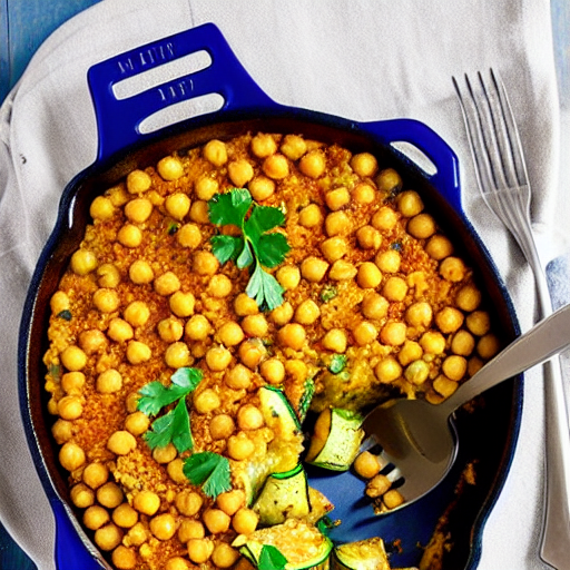 Baked Zucchini and Chickpea Casserole