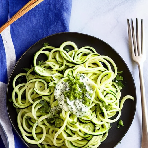 Zucchini Noodles with Tzatziki