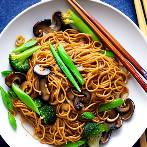Mushroom Chow Mein