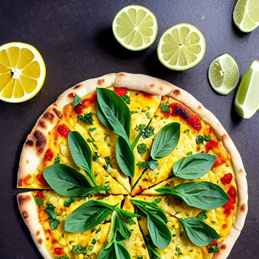 Cilantro and Lemon Pizza