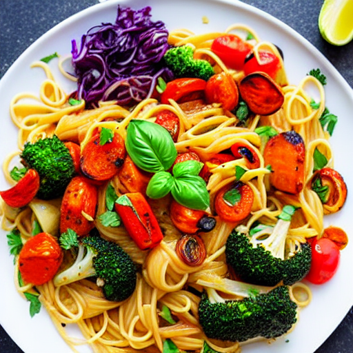 Pasta with Roasted Vegetables
