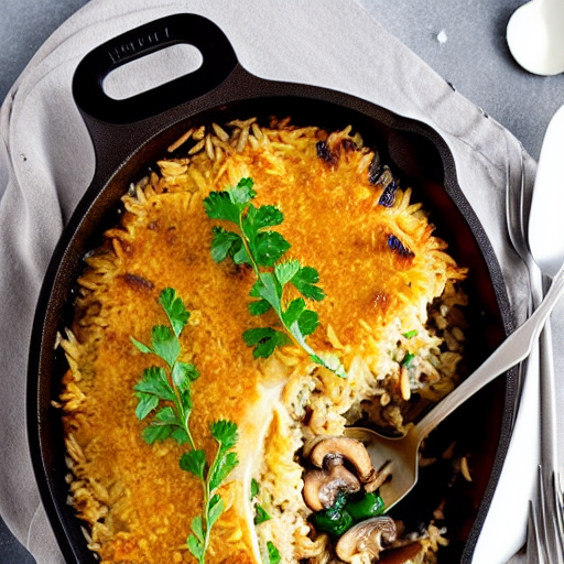 Mushroom Baked Rice