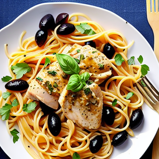 Pasta with Chicken and Olives