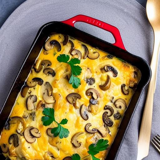 Keto Chicken and Mushroom Casserole
