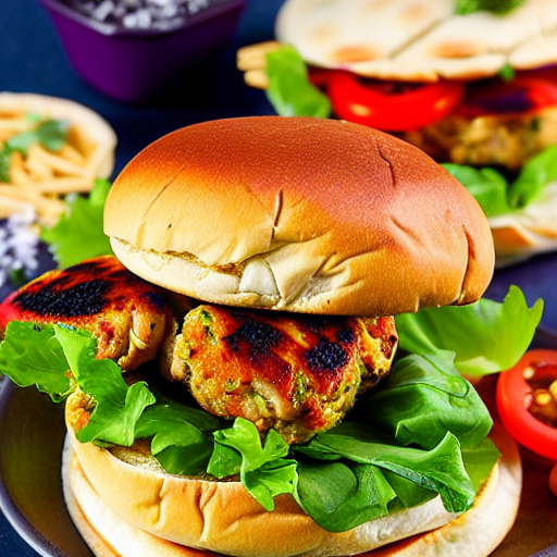 Lebanese Spiced Chicken Burger