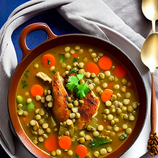 Halal Chicken and Lentil Soup