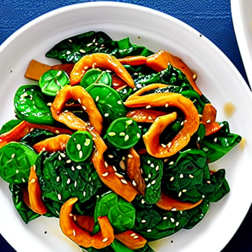 Korean Stir-Fried Spinach