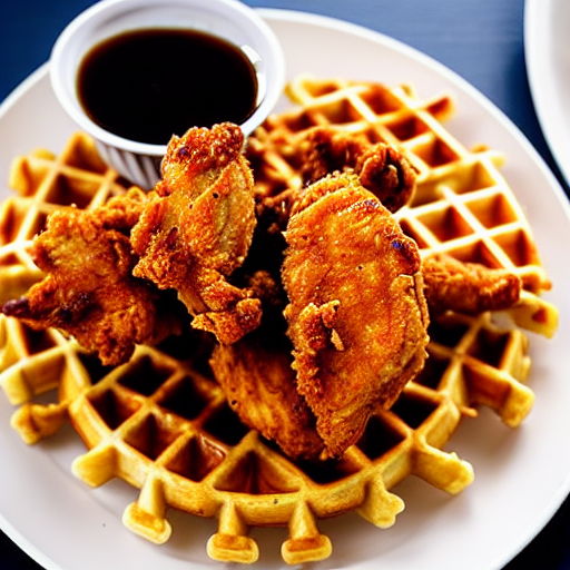 Halal Chicken and Waffles