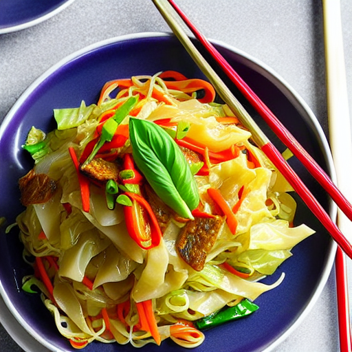 Cabbage Noodle Stir-Fry