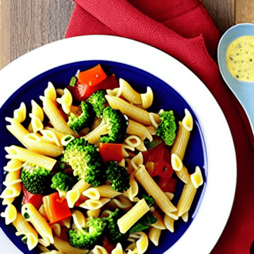Pasta con le Verdure e Salsa di Ricotta