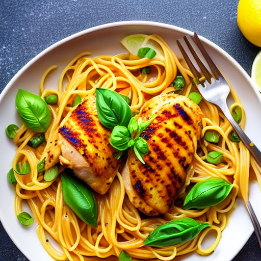 Pasta con Pollo al Limón
