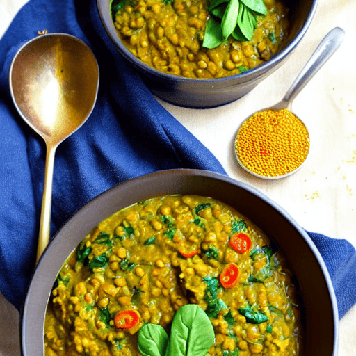 Daal with Spinach and Rice