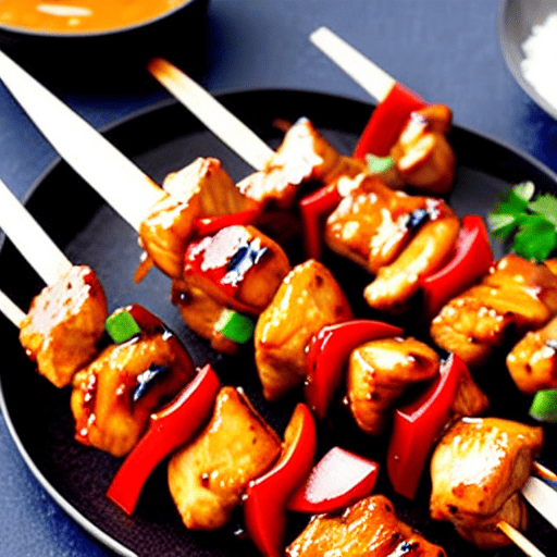 Cantonese Style Sweet and Sour Chicken Skewers