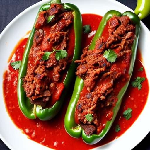 Chiles Rellenos de Carne