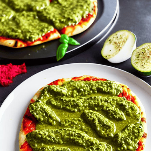 Pizza de Pollo al Pesto