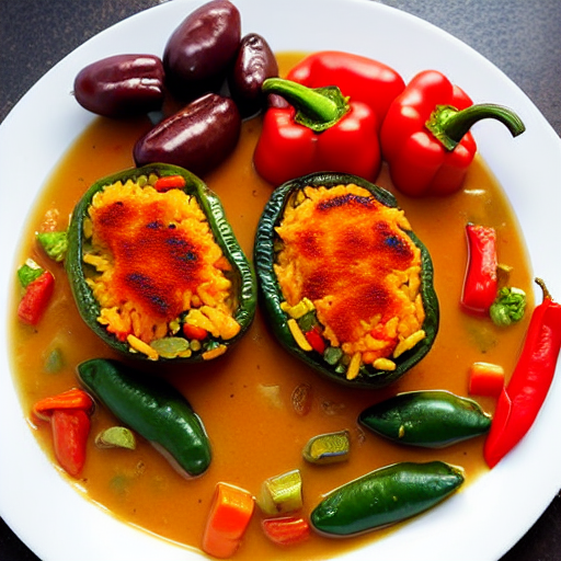 Pimientos Rellenos de Arroz