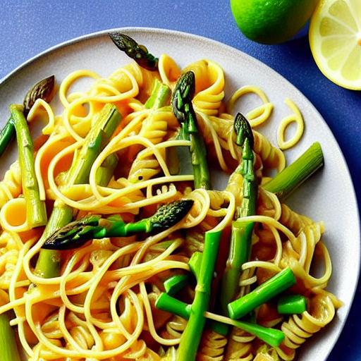 Pasta con Espárragos y Limón