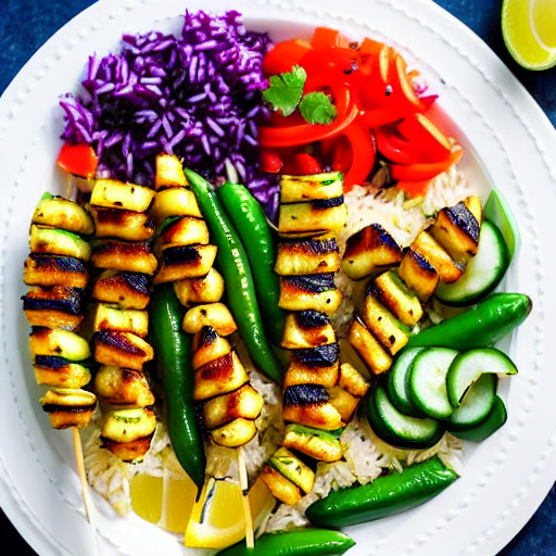 Vegetable Souvlaki Rice