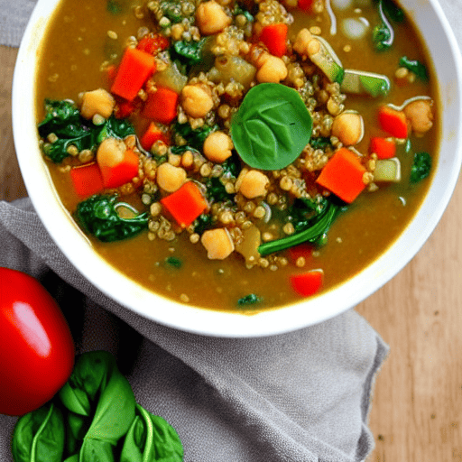Savory Quinoa and Vegetable Soup with Lentils and Spinach and Chickpeas and Lentils and Spinach and Lentils and Spinach and Lentils and Spinach and Lentils and Spinach and Lentils