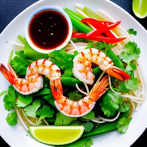 Gỏi tôm nướng