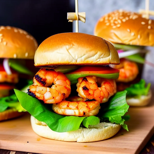Sriracha Shrimp Burger