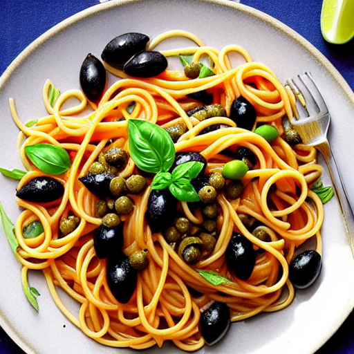 Pasta with Olives and Capers