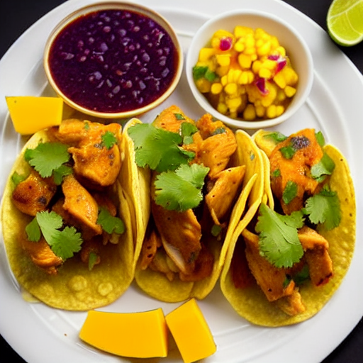 Tacos de Pollo en Salsa de Mango