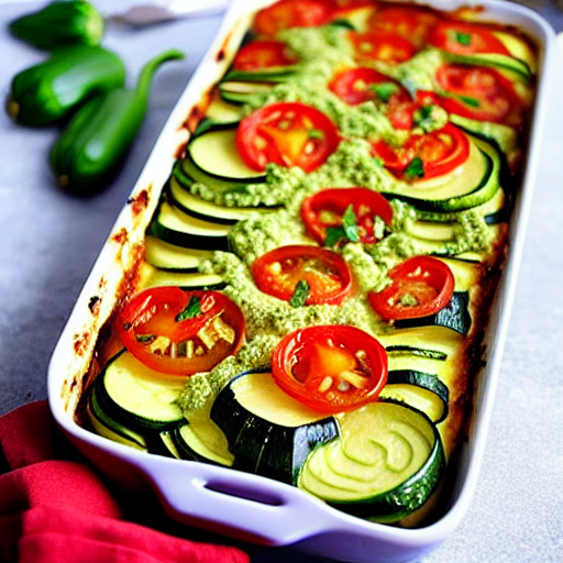 Zucchini and Tomato Gratin with Spinach