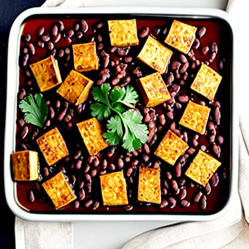 Baked Black Bean Tofu