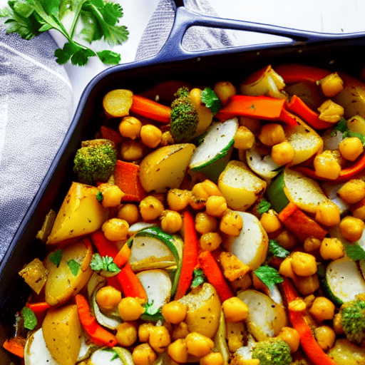Savory Potato and Vegetable Bake with Chickpeas