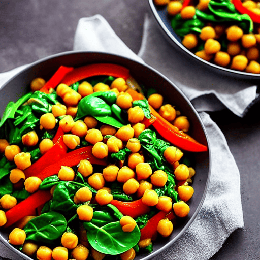 Chickpea and Vegetable Stir-Fry with Lentils and Spinach and Chickpeas and Lentils and Spinach and Lentils and Spinach and Lentils and Spinach