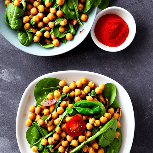 Grilled Vegetable and Chickpea Salad with Lentils and Spinach and Chickpeas and Lentils and Spinach and Lentils and Spinach and Lentils and Spinach and Lentils and Spinach and Lentils