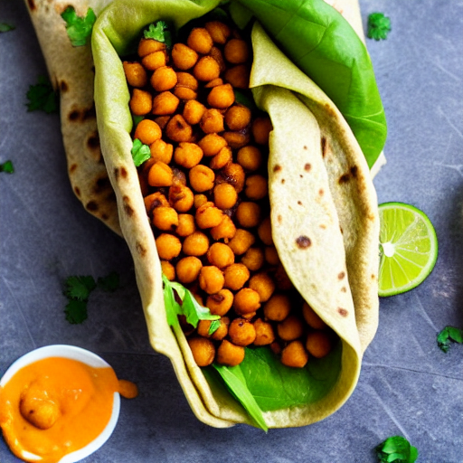 Chana Masala Wrap