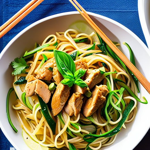 Thai Basil Chicken Noodles