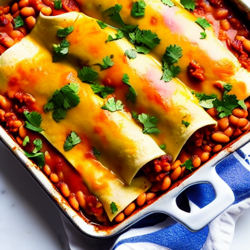 Baked Bean Enchiladas