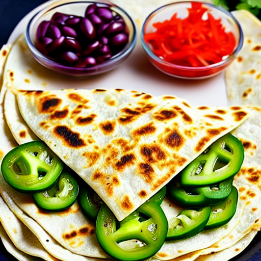 Vegetable and Cheese Quesadilla