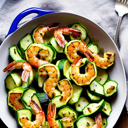 Baked Zucchini with Shrimp