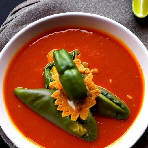 Sopa de Chiles Rellenos