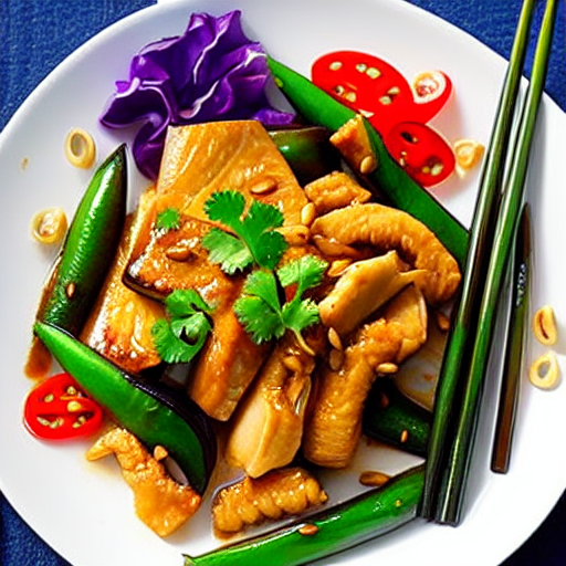 Fish and Eggplant Stir-Fry