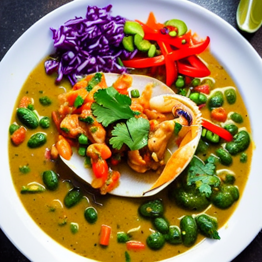 Mariscos en Salsa de Coco