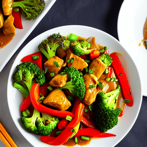 Spicy Chicken and Vegetable Stir-Fry with Sauce