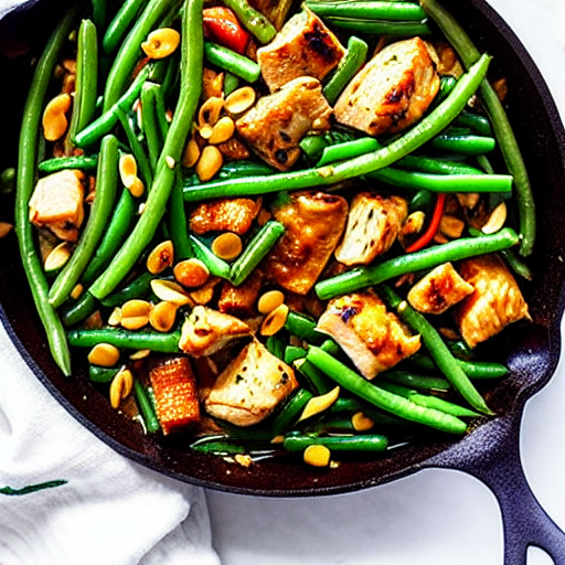 Halal Chicken and Green Bean Bake Stir-Fry