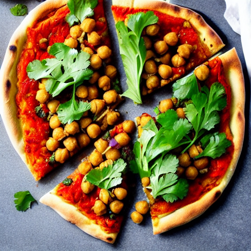 Cilantro Chickpea Pizza